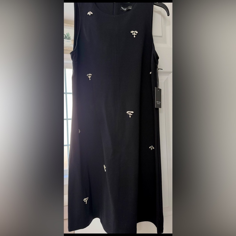Simply Vera Vera Wang Black Mini Dress with Silver Details